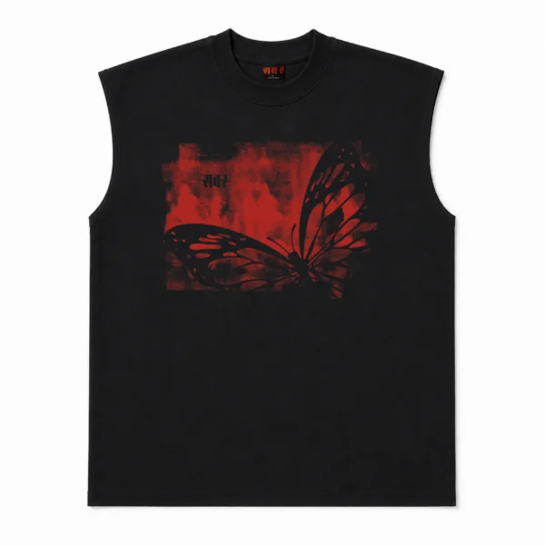 Stencil Oversized Sleeveless T-Shirt