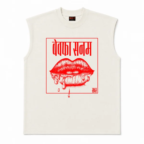 Bewafa Sanam Oversized Sleeveless T-Shirt